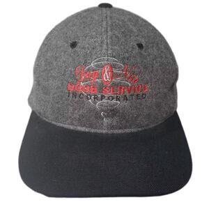 Headmaster Baseball Cap Gray Black One Size Slideback Wool Door Service Logo Hat